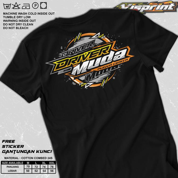 Gambar KAOS DRIVER MUDA PUNYA CERITA - HITAM, M dari Visprint undefined Tokopedia