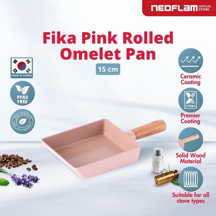 Gambar Neoflam Fika Pink - Panci Wajan Teflon Set Anti Gores & Ceramic Coating - Rolled Omelet Pan dari TOKEBI Official undefined Tokopedia