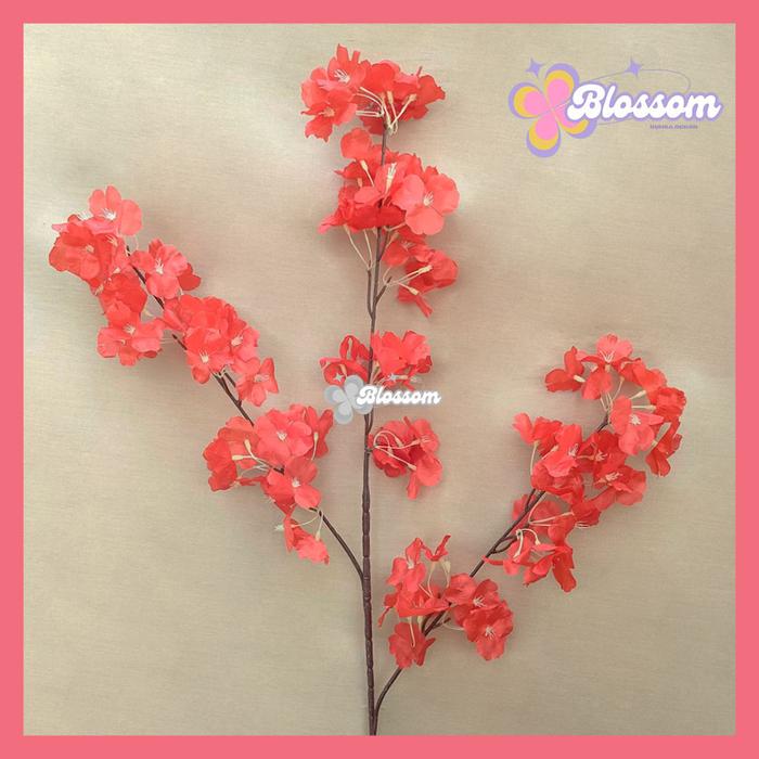 Gambar Bunga Sakura Jumbo Cherry Blossom Bunga Palsu Dekorasi Wedding Bunga Plastik Buatan Palsu Hiasan Dekorasi Pernikahan Pelaminan Artifisial - Red dari BlossomBungaDekor undefined Tokopedia