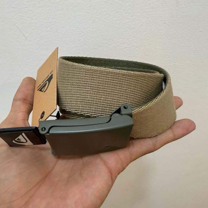 Ikat Pinggang Pria Quiksilver Original The Jam Belt Green Cream Sabuk