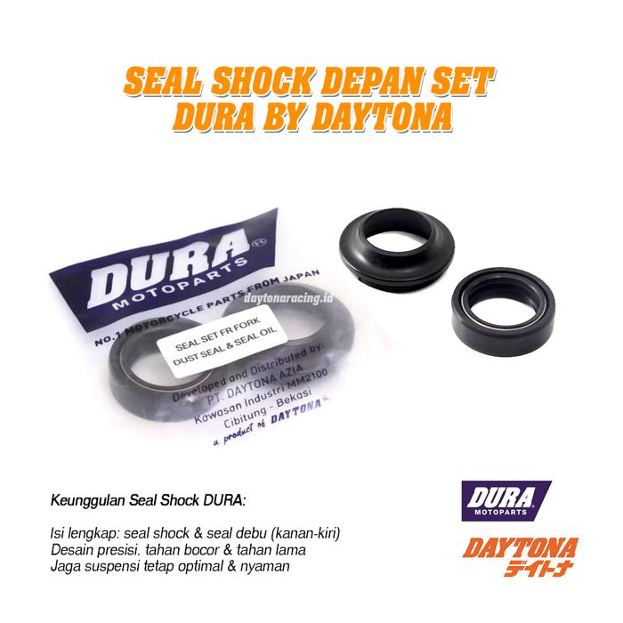 Gambar SEAL SET SHOCK DEPAN DURA BY DAYTONA BEAT SPACY VARIO SCOOPY GENIO DELUXE REVO SUPRA X XRIDE MIO M3 GEAR XEON FINO 125 DAYTONARACING - 1 PCS dari daytonaracing undefined Tokopedia