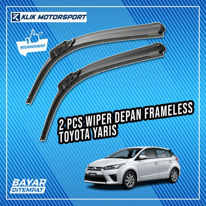 Gambar Wiper Toyota All New Yaris 2013 - 2022 / Wiper Mobil Frameless - Wiper Depan dari KLIK MOTORSPORT undefined Tokopedia