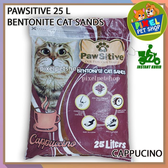 Gambar PAWSITIVE PASIR KUCING 25 L LITER, PASIR KUCING GUMPAL WANGI, PASIR BENTONITE PAWSITIV KURIR INSTANT - Capuccino dari oli33 undefined Tokopedia