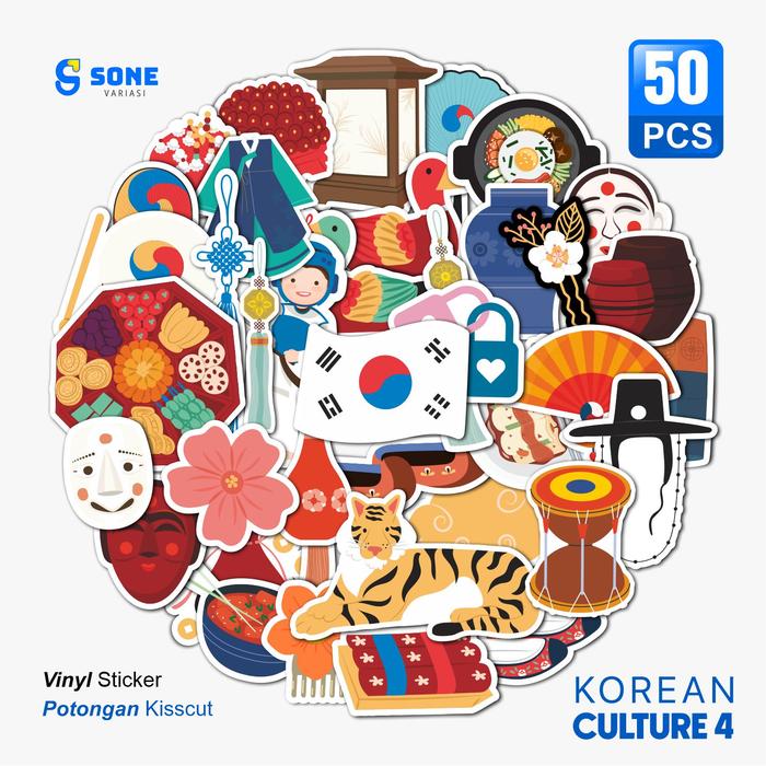 Gambar Stiker Pack Korean  Culture 4 Paper Vinyl Aesthethic untuk Buku Note Stationery dari Sone Variasi_NEW undefined Tokopedia
