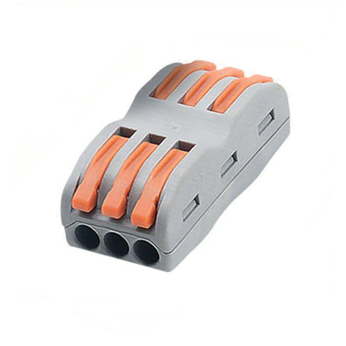 Gambar Cable Connector Terminal Block Sambungan Kabel Listrik Wiring Clip - 3 Lubang dari dapurpc undefined Tokopedia