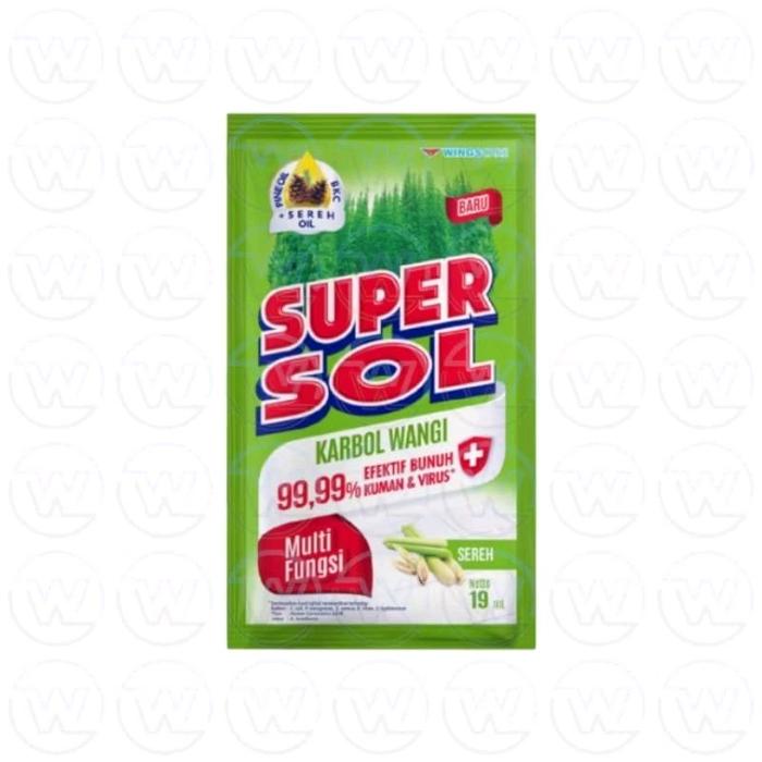 Gambar SUPERSOL 19 ML X 12 SACHET (1 RENTENG) SUPER SOL WINGS CAIRAN PEMBERSIH TOILET KARBOL WANGI Minyak Lantai Spray - SUPERSOL CEMARA, 19 ML ( 12 PCS ) dari Olive & Co undefined 3 Tokopedia