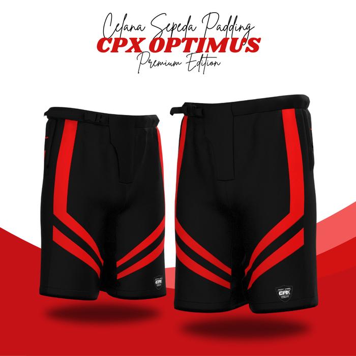 Gambar CPX Celana Pendek Olahraga Sepeda Gunung Pria Parasut Short Pants Cycling Padding Busa Spons - Merah, M dari CPX Sport undefined Tokopedia