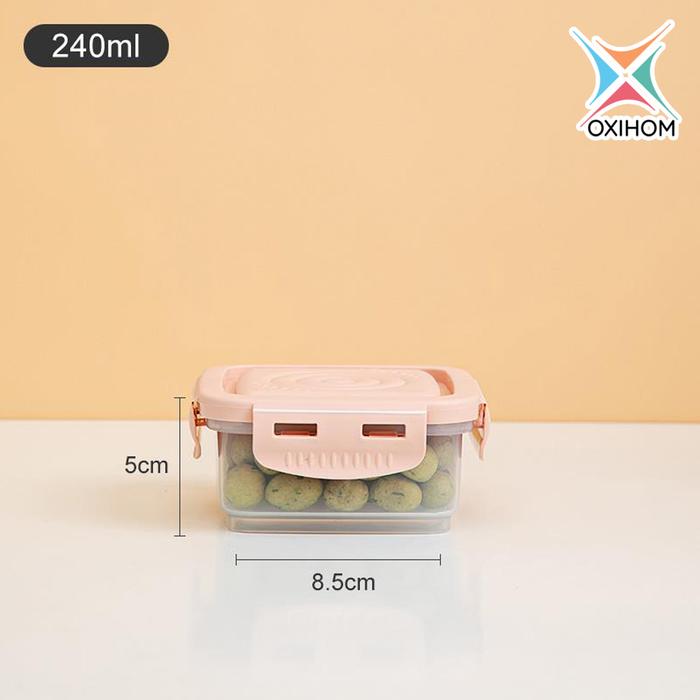 Gambar Oxihom Food Container Kotak Tempat Makan Toples Plastik Penyimpanan - S2446 Pink dari Oxihom undefined Tokopedia