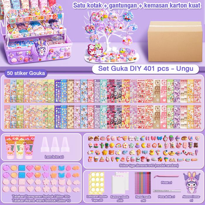 Promo [New Packaging] Mainan DIY Gantungan Kunci Akrilik Set Guka ...