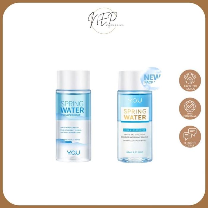 Gambar YOU Gentle Clean Spring Water Eyes & Lips Remover 80ml | Pembersih Make Up Wajah | Waterproof dari Nep Cosmetics undefined Tokopedia