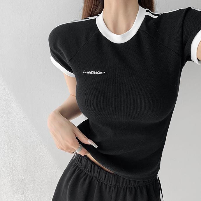 Gambar 【Premium】Women Casual Shirt Striped Print Short Sleeve 3260 (S/M/L) - Black, L dari 99koutletpremium undefined Tokopedia