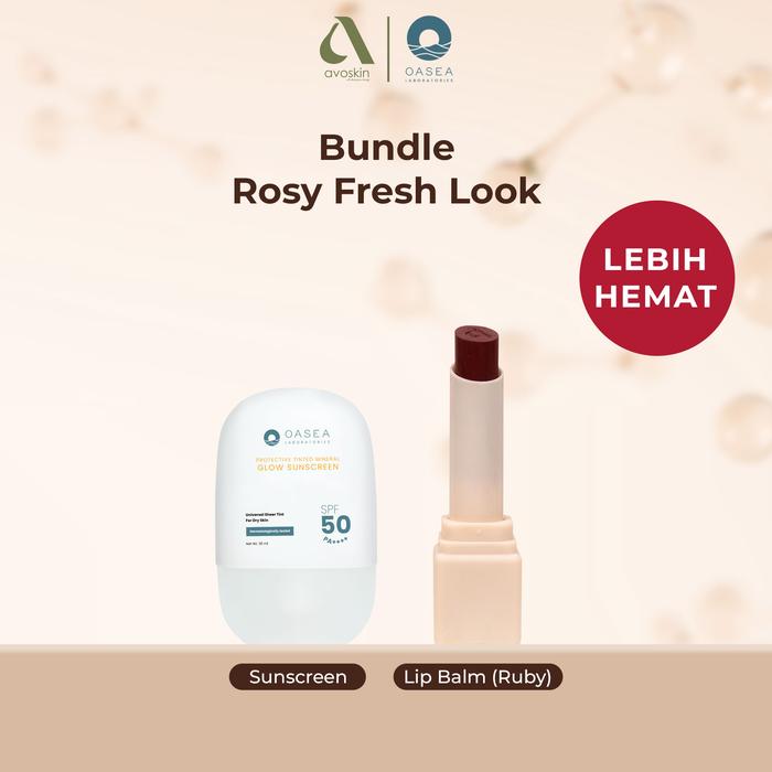 Gambar [Avoskin x Oasea] Paket Bundle Daily Skincare - YSB Hybrid Elixir Super Slick Tinted Melting Balm Ruby (3 g) + Protective Tinted Mineral Matte/Glow Sunscreen - Tinted Balm Ruby + Protective Tinted Mineral Glow dari Avoskin undefined Tokopedia