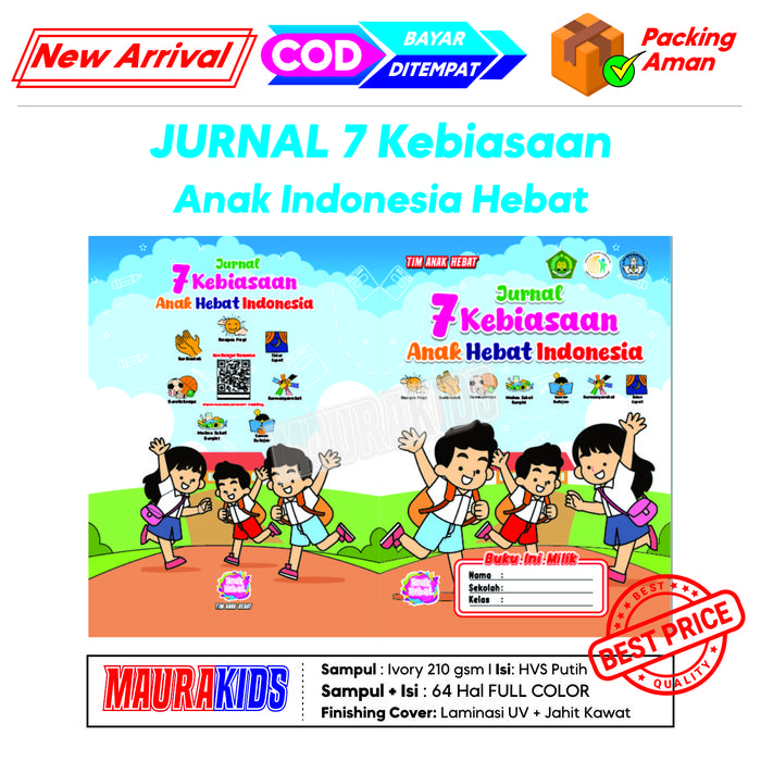 Gambar BUKU JURNAL 7 KEBIASAAN ANAK INDONESIA HEBAT -TAH Kids Book - (1 PCS) 7 KEBIASAAN TAH dari MAURAKIDS undefined Tokopedia