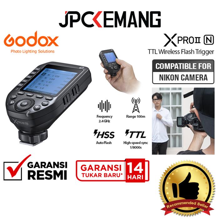 Gambar Godox XPro II TTL Wireless Flash Trigger Sony Fujifilm Canon Nikon XProII Garansi Resmi - Nikon dari JPC Kemang undefined Tokopedia