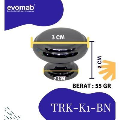 Gambar evomab Tarikan Laci / Tarikan Lemari / Furniture Fitting TRK-K1 - BLACK dari evomab Kota Administrasi Jakarta Barat Tokopedia