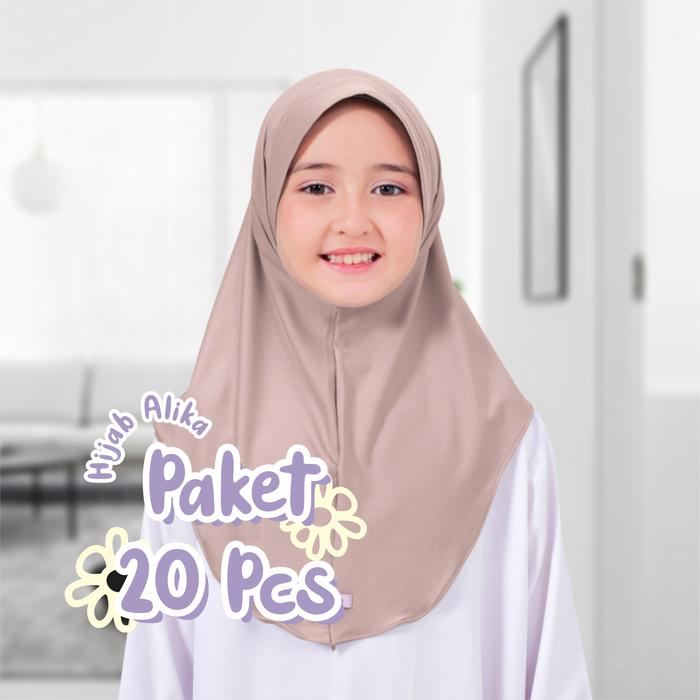 Gambar Paket Usaha Jilbab Anak 20pcs Hijab Anak Perempuan  Instan Alika Jilbab Jersey Kalishaofficial Muslim Kerudung Sekolah - PILIH WARNA dari kalisha_NEW undefined Tokopedia