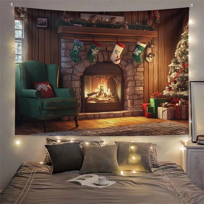 Gambar Latar belakang Natal, dekorasi pemandangan salju Natal, latar belakang ruang tamu, kain gantung dekorasi pesta - 1, 200*150cm dari Toko Kain Gantung Dekoratif undefined Tokopedia