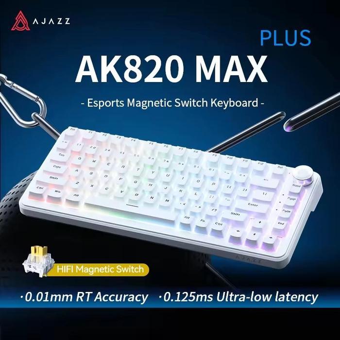 Ajazz AK820 MAX Ultra HE Hall Effect Rapid Trigger Gaming Keyboard RGB LED