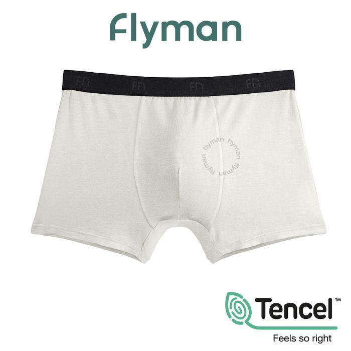 Gambar Flyman Celana Dalam Tencel Boxer Classic Pria 1Pcs Premium Fm 3056 Pasti Ori - Putih, M dari Langgeng Store2 undefined Tokopedia
