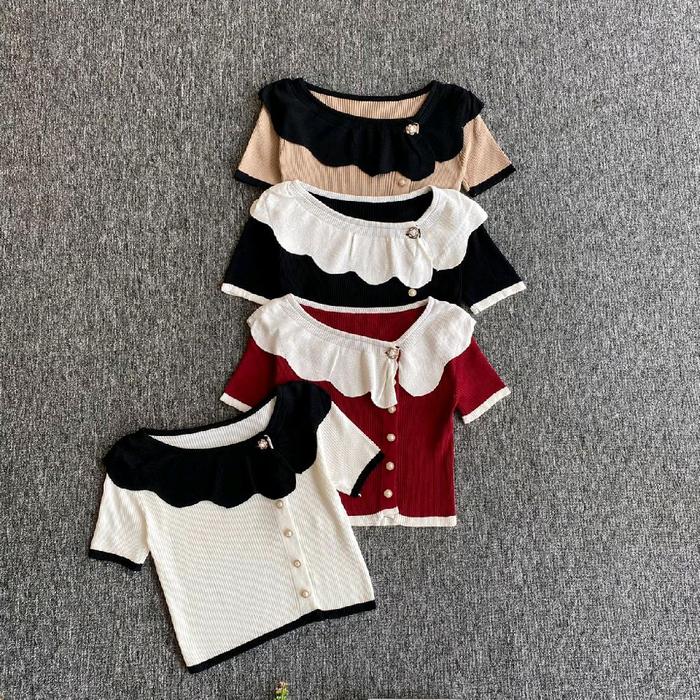 Gambar atasan crop knit lucu Wanita - mocca dari Zahra Collection Gorontalo undefined Tokopedia