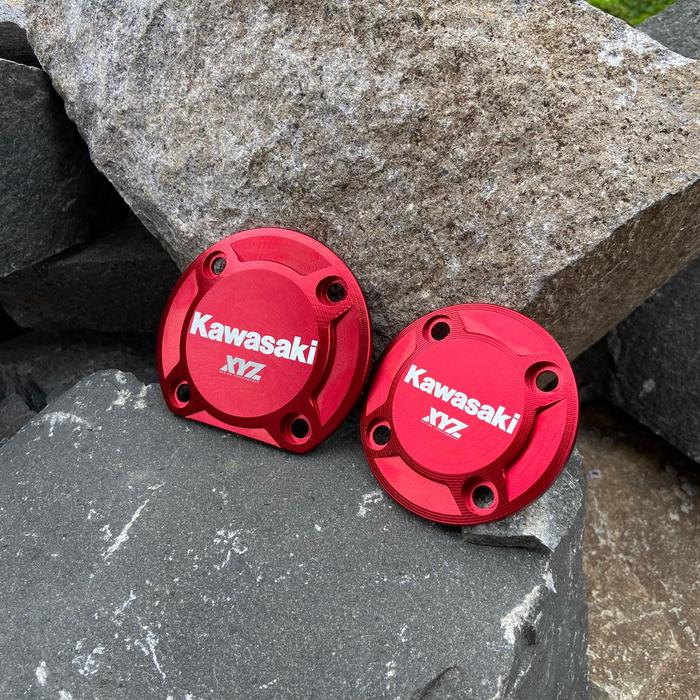 Gambar COVER MESIN SET KANAN KIRI KAWASAKI NINJA R RR SS FULL CNC - Merah dari xyz.racing undefined Tokopedia