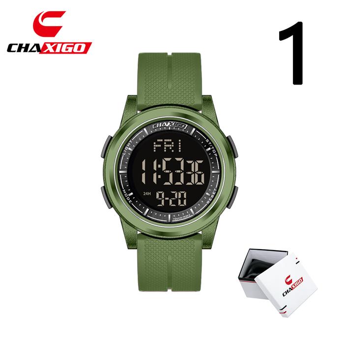 Gambar CHAXIGO Fashion Multifungsi Unisex Jam Tangan Pria Luar Ruangan Jam Alarm 5Bar Tahan Air Jam Tangan Digital Wanita Chronograph Jam Tangan Pelajar 7639 - Hijau dari CHAXIGO ID1 Kota Administrasi Jakarta Utara Tokopedia