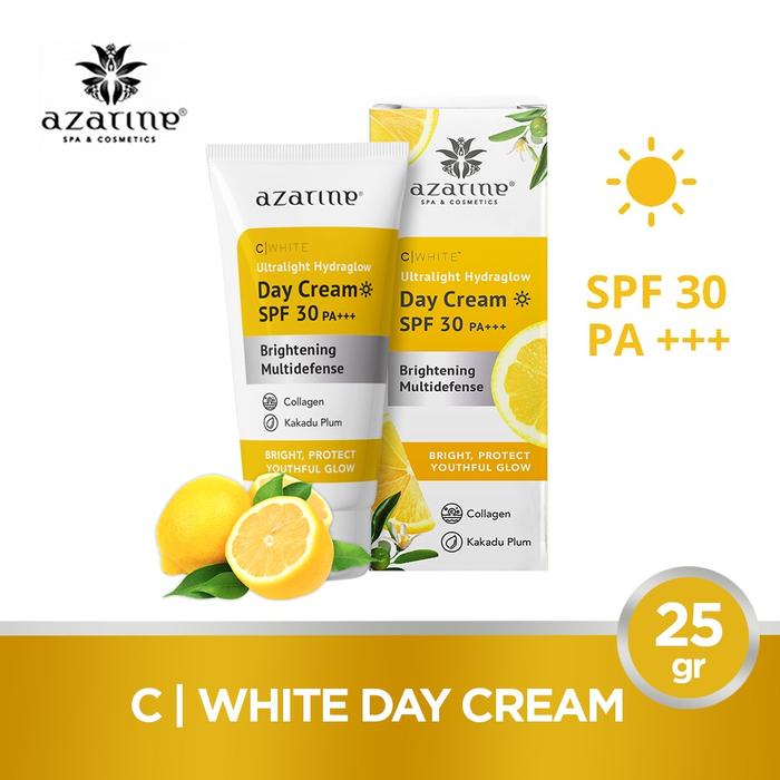 Gambar Azarine C White Ultralight Hydraglow Day Cream 25g Mencerahkan Pencerah Pelembab Wajah dari azarinecosmetic undefined Tokopedia