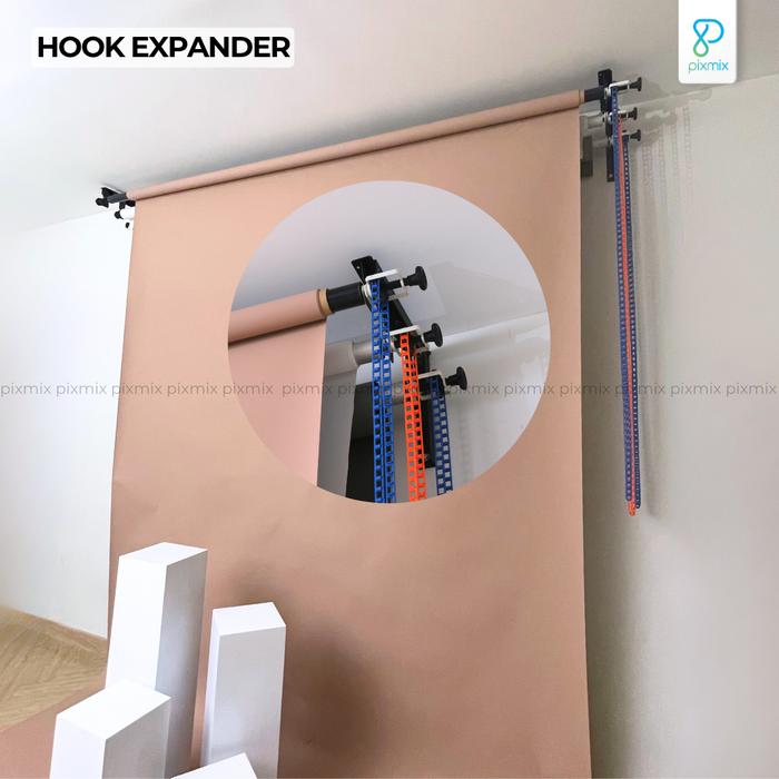 Gambar Expander Background Studio 3 Slot | Penyangga Background Foto & Video Dengan Hook Multifungsi / Bracket Gantung Pixmix - 3 Slot, Hook Expander Saja dari Pixmix Store undefined Tokopedia