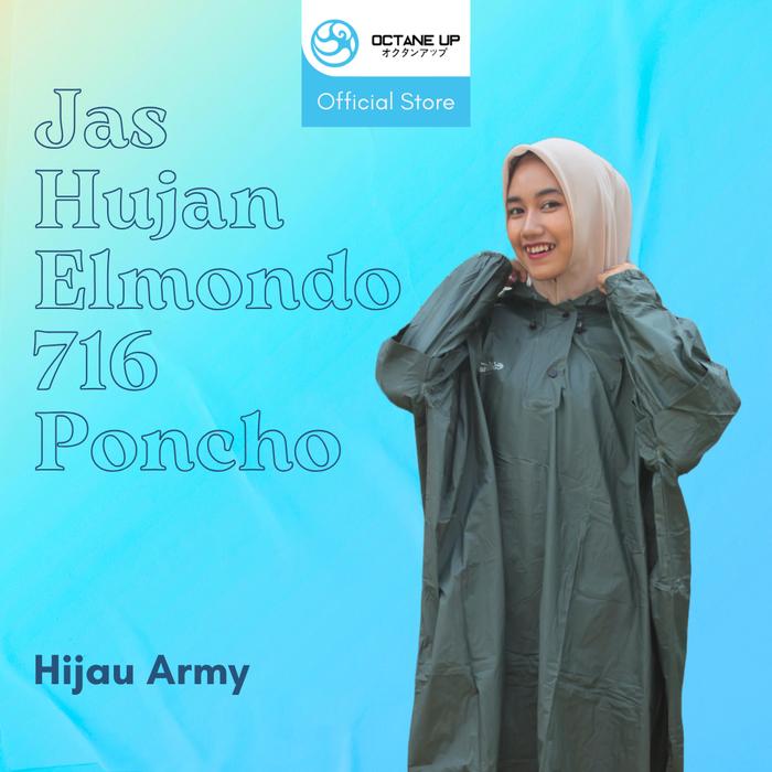 Gambar Elmondo Jas Hujan Poncho & Celana Dewasa Prima 716 Original All Size Dilengkapi Stiker Reflektor Bahan PVC Tebal Kuat & Elastis Kualitas Premium Model Stylish - Hijau Army dari Octane Up Store undefined Tokopedia