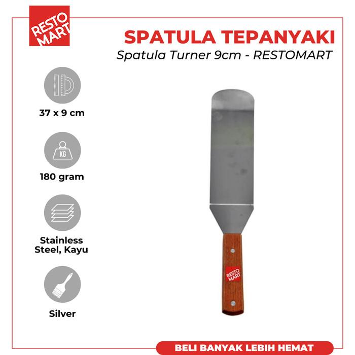 Gambar Sutil / Spatula Wok / Turner 9 cm RESTOMART Stainless Steel (2716044) (F10) - 3pcs dari Restomart Kitchen Solution undefined Tokopedia