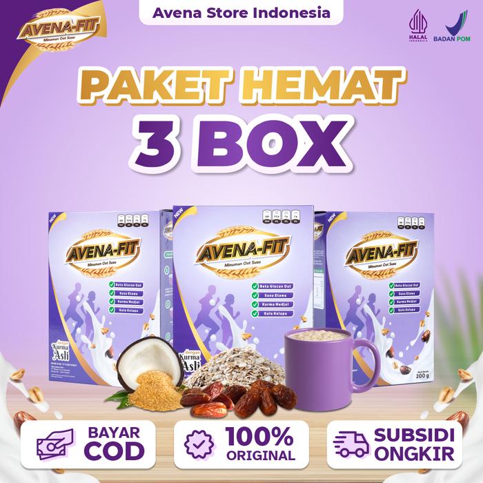 Gambar [ PAKET HEMAT 3 BOX ] AVENAFIT KOLESTEROL PERGI DALAM 7 HARI | COD | HALAL | BPOM dari Avena Store Indonesia undefined Tokopedia