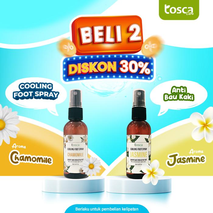 Gambar [DAPAT 2 DISKON 30%] Tosca Deodorant Kaki Cooling Foot Spray Penghilang Bau - Foot jasmine+chamomi dari KADEK SUANDEWI dassx undefined Tokopedia