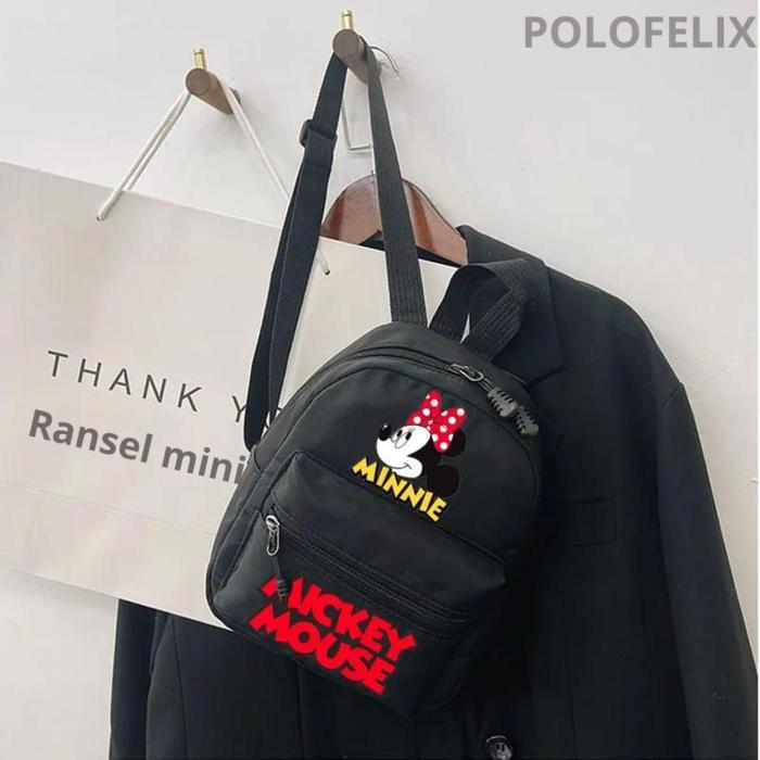 Gambar NEW COLLECTION - RANSEL MINI BACKPACK ANAK ANAK WANITA KOREA TAS RANSEL WANITA KECIL WATERPROOF Fashion - Black mini mouse dari Polofelix undefined Tokopedia