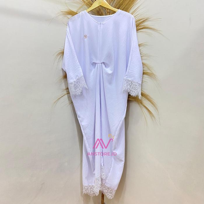 Gambar anstore - Zea Raya Kaftan Lebaran 2025 Mix Brukat Renda Bahan Crinkle Airflow Ukuran Jumbo - BROKEN WHITE dari ANSTORE.ID 2020 undefined Tokopedia