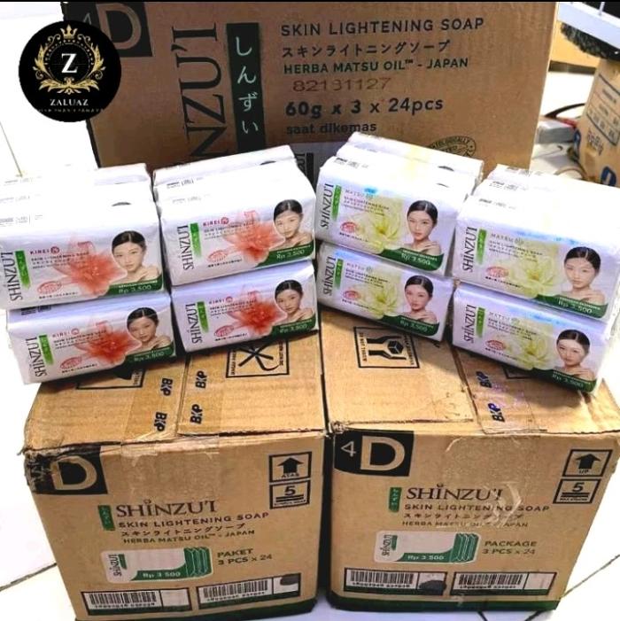 Gambar *[1 Dus Isi 72 Pcs×60 Gram] SHINZUI 60g Sabun Mandi Batang Mix Varian Soap Perawatan Mencerahkan dari AZKA TOSERBA SURABAYA. undefined Tokopedia