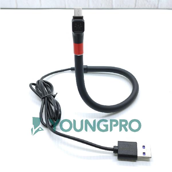 Gambar KABEL DATA STAND MICRO USB 3A FAST CHARGING - YOUNGPRO CS-120 - HITAM dari Youngpro Indonesia undefined Tokopedia