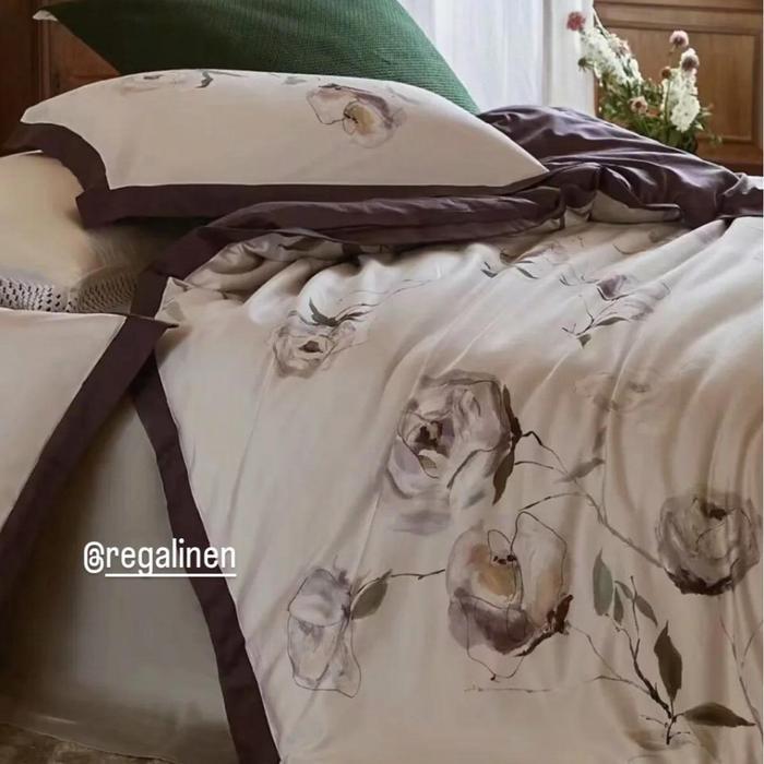 Gambar Regalinen Sprei Ultimate Tencel 100S Cellulose Fiber Luxury Bedding Queen Extra King Single - Ellerie Ungu Floral - Single 90x200 dari Rachel Healthy Store undefined 3 Tokopedia