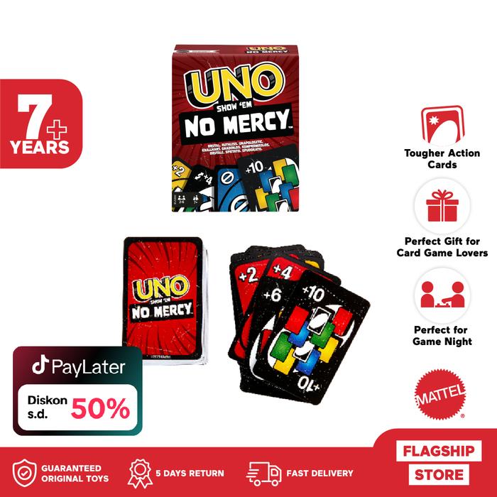 Gambar [HOT ITEM] UNO Show 'Em No Mercy - Permainan Kartu Game Hadiah dari Mattel Indonesia_NEW undefined Tokopedia