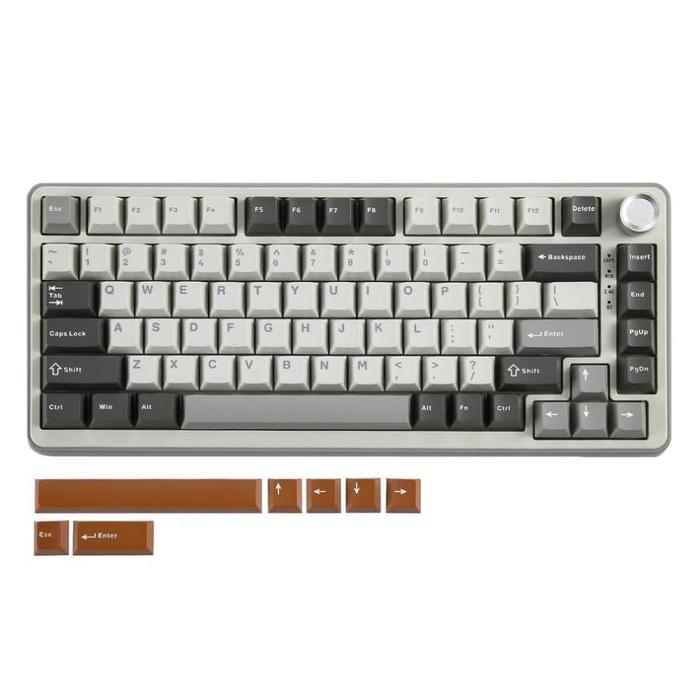 Yunzii B75 | B-75 Pro 82 Keys Mechanical Gaming Keyboard Hotswappable - Purple, Cocoa Cream Switch