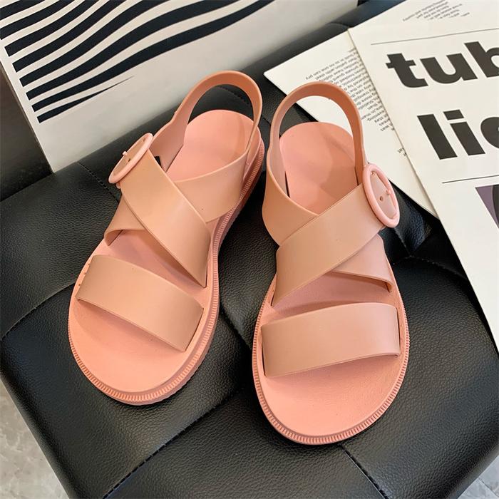 Gambar Missoofficial.id SD1603 Sendal Bahan Jelly Sol Karet Tali Silang Sepatu Tebal Korea Style Fashion Wanita Sandal - Pink, 38 dari MISSOOFFICIAL.ID undefined Tokopedia