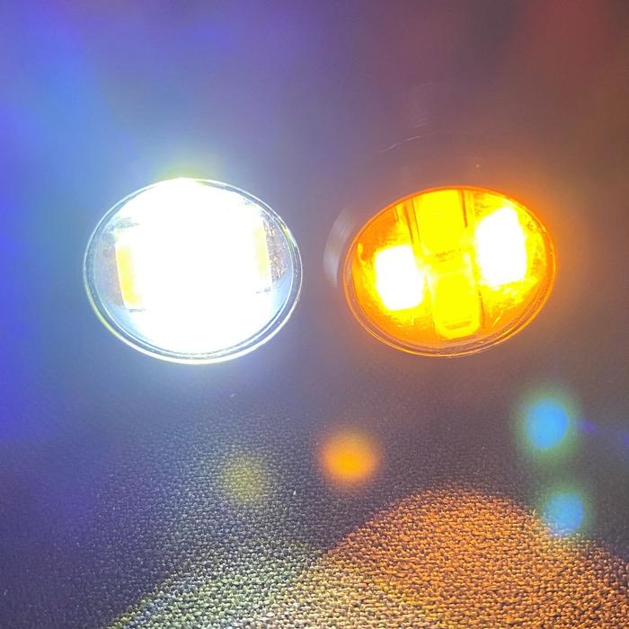 Gambar Lampu LED Mata Elang Eagle Eyes 2 Warna Senja Dan Sein - Putih Kuning dari Veenz Garage undefined Tokopedia