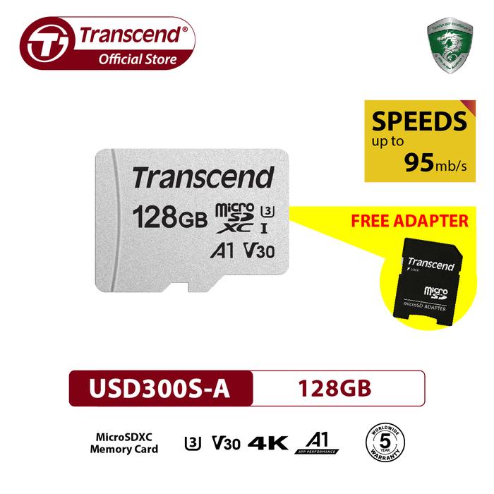 Transcend Microsd Promo Transcend microSD 300S-A with SD Card Adapter (128GB / 256GB ...