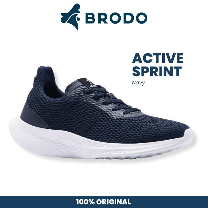 Gambar BRODO Active Sprint Navy Original Sepatu Sneakers Sport Running Pria Biru - 43 dari PATROBAS Authorized Store undefined Tokopedia