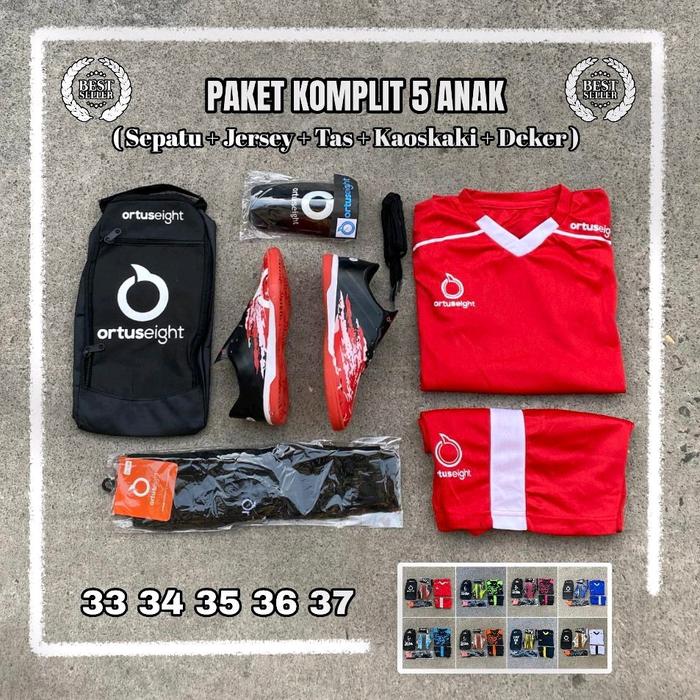 Gambar Paket Lengkap 5 Sepatu Futsal Premium Anak Laki Laki Usia 7-14 Tahun Paket Komplit 5 Sepatu Futsal Junior Usia SD SMP - Kmplt futsal anak Z01, 33 dari Pabrikolahraga undefined Tokopedia