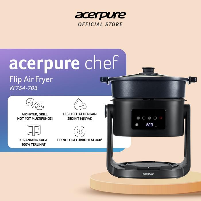 Gambar ACERPURE CHEF AIR FRYER 2IN1 FLIP KF754-70B dari Acer Exclusive Store Mall of Indonesia undefined Tokopedia