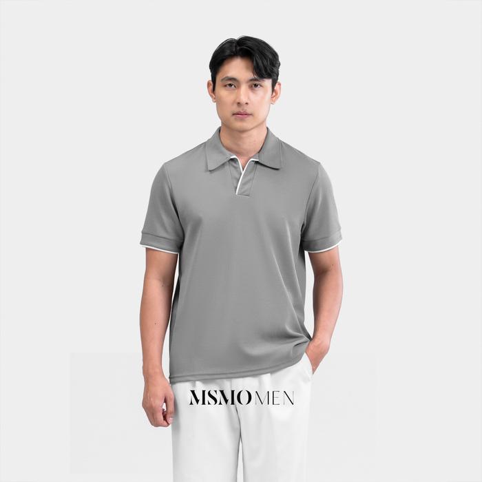 Gambar [LIVE EXCLUSIVE] MSMO Men Renald Polo Shirt Kaos Kerah / Kaos Polo Pria / Polo Shirt Pria - Grey, S dari msmo.men undefined Tokopedia