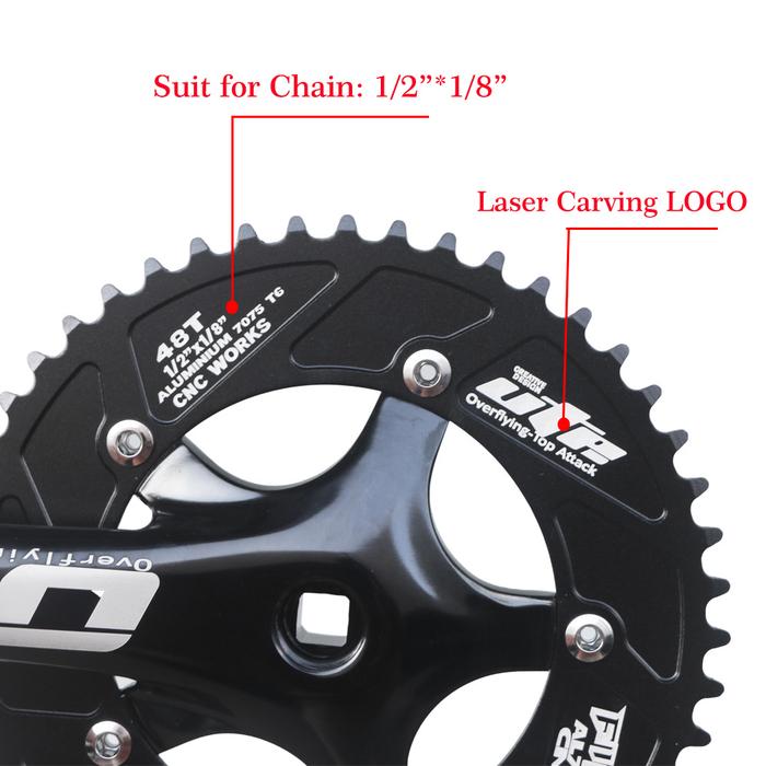 Jual HaKs 130BCD Fixed Gear Bicycle Crankset 48T Square Hole