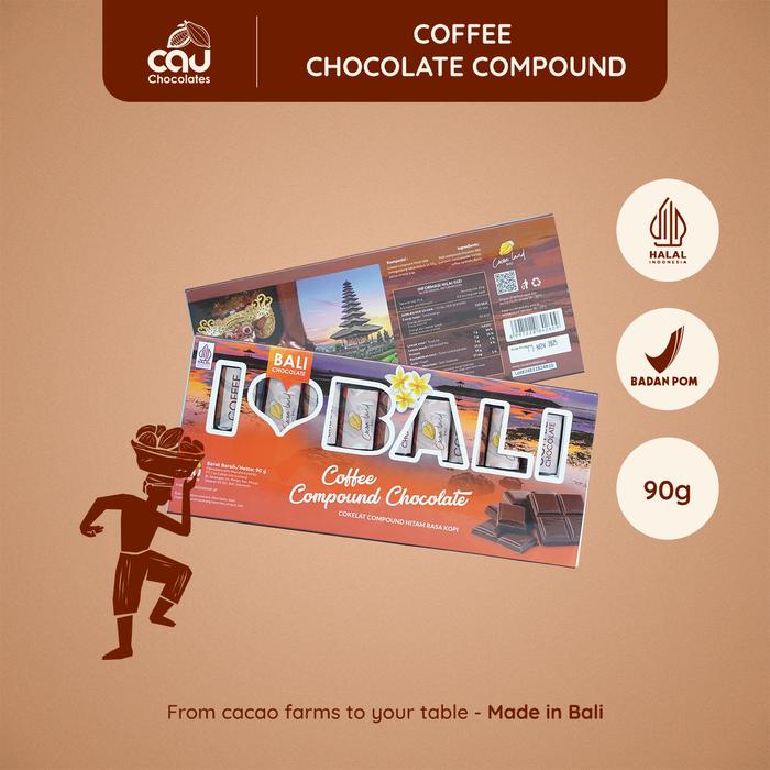 Gambar Cocoa Land - Compound Chocolate I Love Bali Coffee - 90 gr dari Cau Chocolates Bali undefined Tokopedia