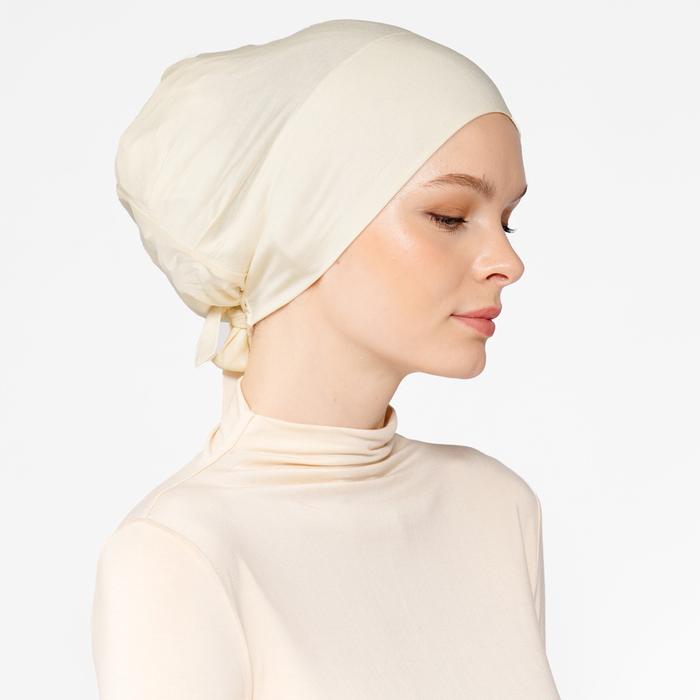 Gambar Buttonscarves Tie Back Inner Cap - Antique White dari Buttonscarves undefined Tokopedia