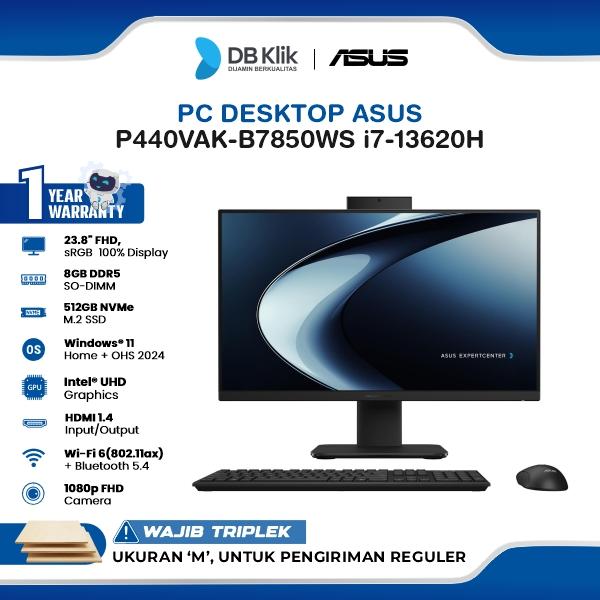 Gambar ASUS P440VAT-B7850WS PC AIO INTEL Core i7-13620H 8GB DDR5/512GB M.2 NVMe INTEL UHD Windows 11 Home + Microsoft Office Home Student 2024 23.8" FHD Touchscreen dari DBKlik Indonesia undefined Tokopedia